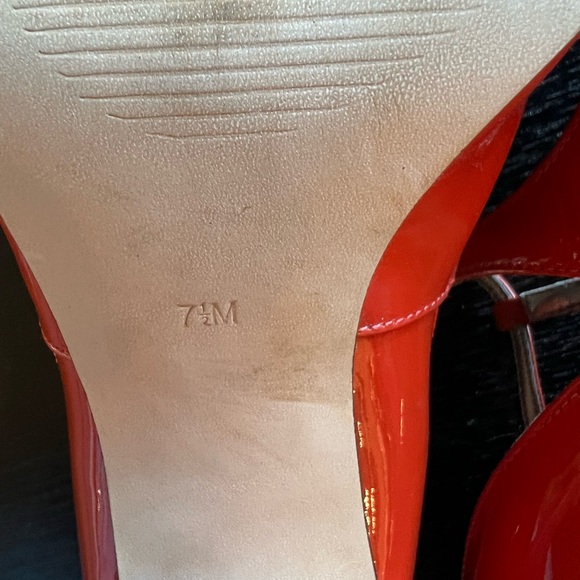 Guess ankle strap heels. Orange. Size 7.5. - Picture 5 of 7